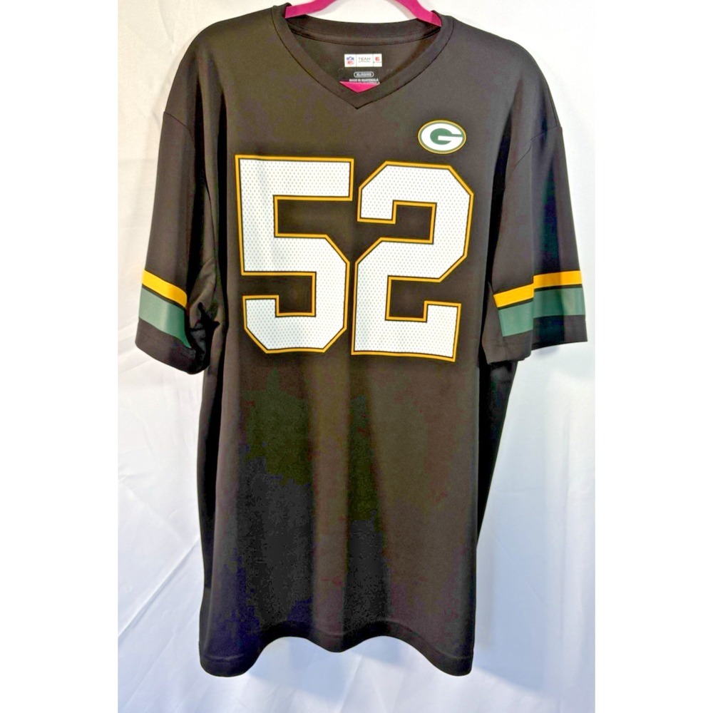 NFL Team Apparel Jersey Size XL Green Bay Packers #52 Clay Matthews‎ black